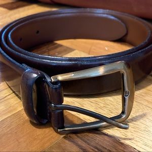 Vintage Italian Brown Leather Belt Size 36/90
